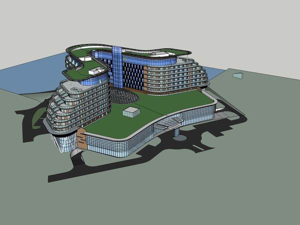 Sketchup酒店模型|高层酒店,现代风格 Sketchup酒店模型|高层酒店,现代风格