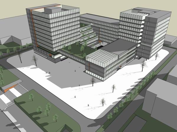 Sketchup办公模型|高层办公楼,现代风格 Sketchup办公模型|高层办公楼,现代风格