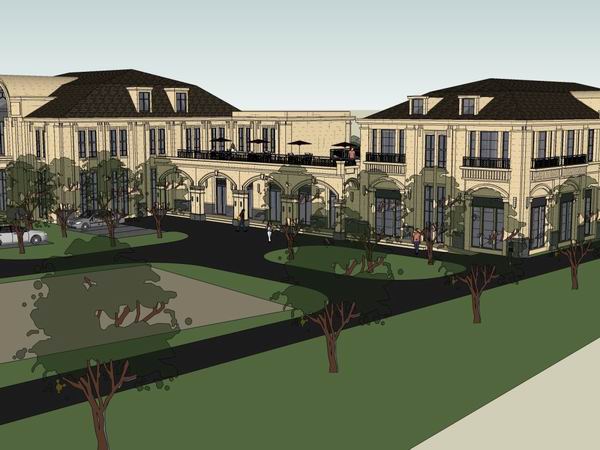 Sketchup住宅模型|多层会所,法式古典风格 Sketchup住宅模型|多层会所,法式古典风格