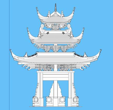 Sketchup小品模型|牌坊,中式风格,小品 Sketchup小品模型|牌坊,中式风格,小品