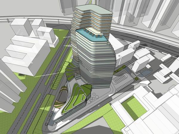 Sketchup酒店模型|高层酒店,现代风格 Sketchup酒店模型|高层酒店,现代风格