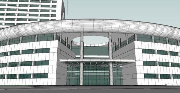 Sketchup办公模型|高层办公楼,现代风格 Sketchup办公模型|高层办公楼,现代风格