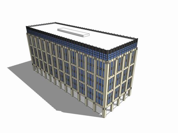 Sketchup办公模型|多层办公楼,现代风格 Sketchup办公模型|多层办公楼,现代风格