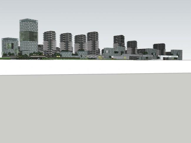 Sketchup办公模型|高层办公楼,现代风格 Sketchup办公模型|高层办公楼,现代风格