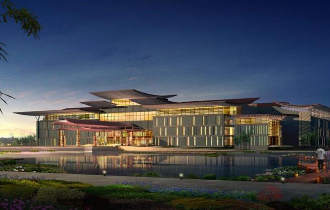 Sketchup商业模型|多层休闲商业会所，公建，现代中式风格-BIM建筑网