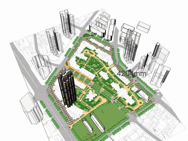 Sketchup办公模型|超高层办公楼,古典风格 Sketchup办公模型|超高层办公楼,古典风格