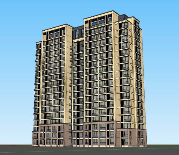 Sketchup住宅模型|高层住宅,现代风格 Sketchup住宅模型|高层住宅,现代风格