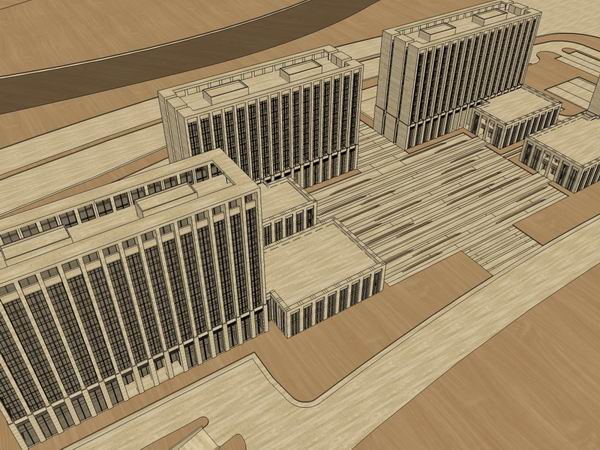Sketchup办公模型|高层办公楼,现代风格 Sketchup办公模型|高层办公楼,现代风格