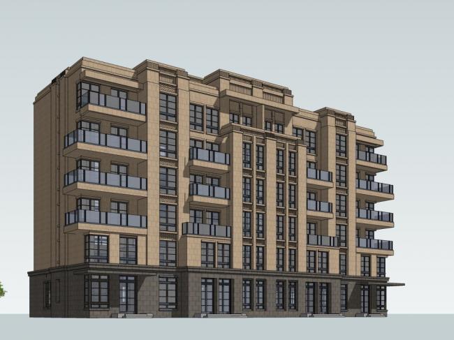 Sketchup住宅模型|多层住宅小区,古典风格 Sketchup住宅模型|多层住宅小区,古典风格