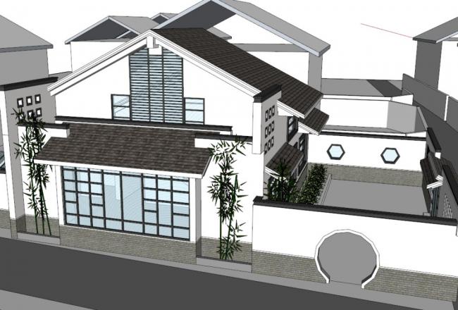 Sketchup住宅模型|多层住宅,古典风格 Sketchup住宅模型|多层住宅,古典风格
