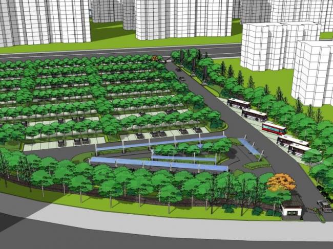 Sketchup景观模型|停车场景观,现代风格 Sketchup景观模型|停车场景观,现代风格