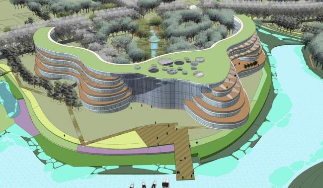 Sketchup酒店模型|多层生态酒店,现代风格 Sketchup酒店模型|多层生态酒店,现代风格