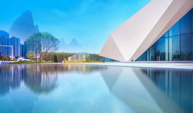 BIM建筑|白鹭点点,群山叠翠:桂林·万达年夜城市滨江示范区 / 基准方中建筑设计 BIM建筑|白鹭点点,群山叠翠:桂林·万达年夜城市滨江示范区 / 基准方中建筑设计