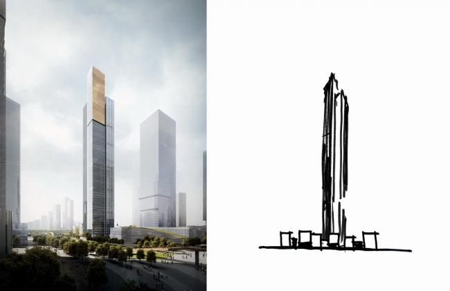 BIM建筑|长沙323米新地标,梅溪湖畔奇峰巍峨的山川洲城 / Aedas BIM建筑|长沙323米新地标,梅溪湖畔奇峰巍峨的山川洲城 / Aedas