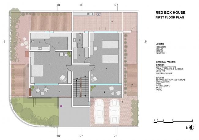 BIM建筑|如火一般热情,如耕牛般内敛:印度“红盒子”之家 / The Grid Architects BIM建筑|如火一般热情,如耕牛般内敛:印度“红盒子”之家 / The Grid Architects