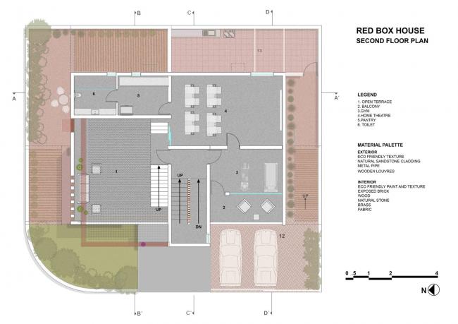 BIM建筑|如火一般热情,如耕牛般内敛:印度“红盒子”之家 / The Grid Architects BIM建筑|如火一般热情,如耕牛般内敛:印度“红盒子”之家 / The Grid Architects