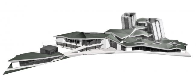 BIM建筑|簇拥嵌套的三角草坡顶“小房子”——东拉脱维亚创意服务中心 / SAALS-BIM建筑网