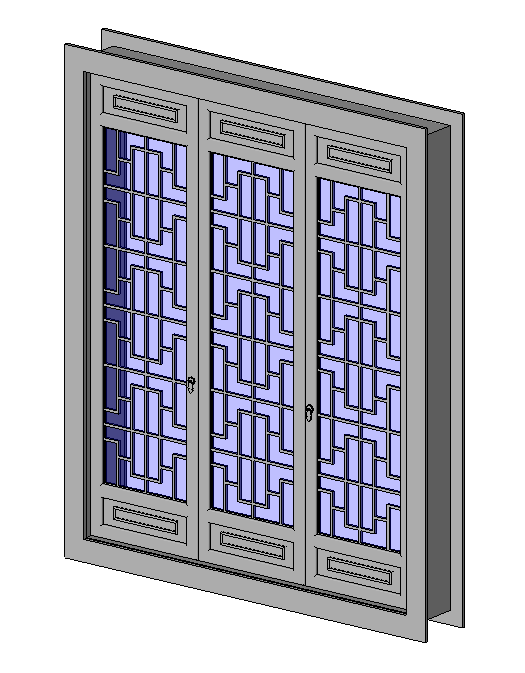 BIM资料|Revit族库-中式窗.rfa BIM资料|Revit族库-中式窗.rfa
