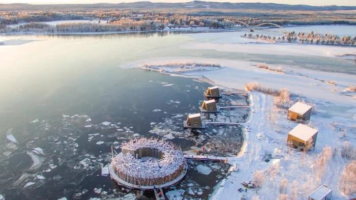 BIM建筑|漂浮于卢勒河上的水疗酒店:“北极浴” BIM建筑|漂浮于卢勒河上的水疗酒店:“北极浴”