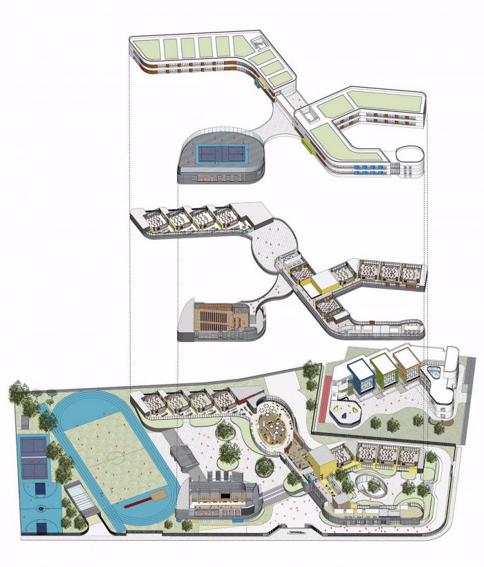 BIM建筑|杭州市胜利小学新城校区及附属幼儿园 / 浙江大学建筑设计研究院有限公司 BIM建筑|杭州市胜利小学新城校区及附属幼儿园 / 浙江大学建筑设计研究院有限公司