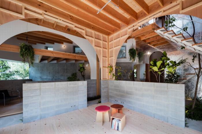 BIM建筑|神户“帽盒”之家,旋转45度的平面 BIM建筑|神户“帽盒”之家,旋转45度的平面