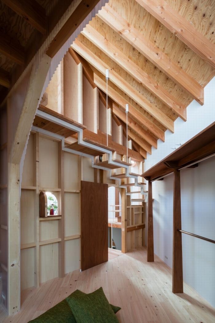 BIM建筑|神户“帽盒”之家,旋转45度的平面 BIM建筑|神户“帽盒”之家,旋转45度的平面