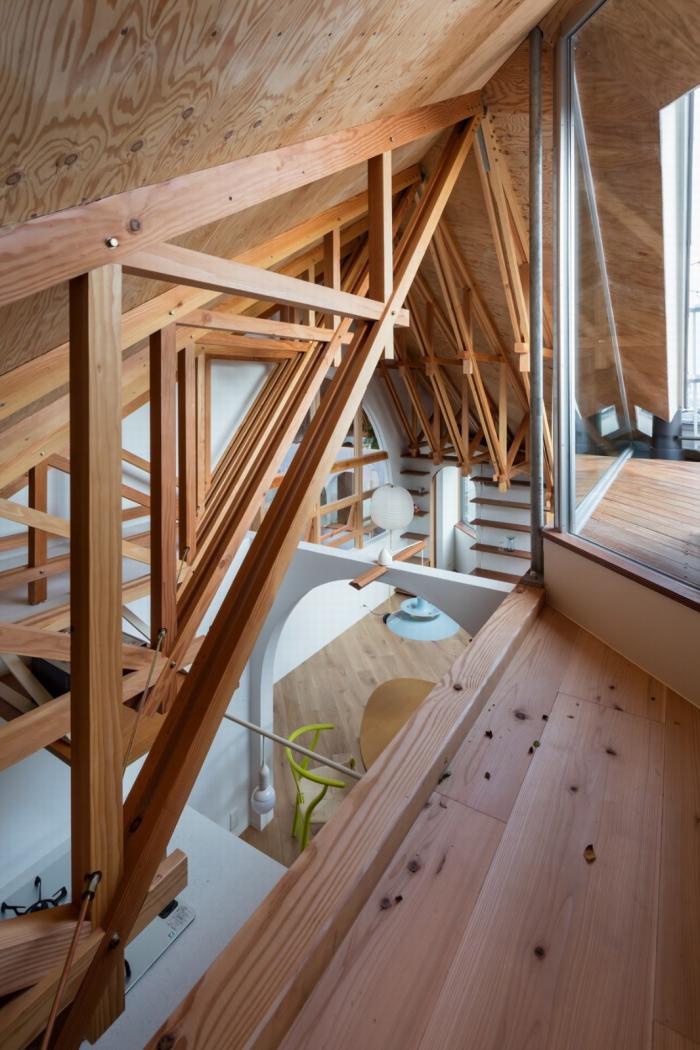 BIM建筑|神户“帽盒”之家,旋转45度的平面 BIM建筑|神户“帽盒”之家,旋转45度的平面