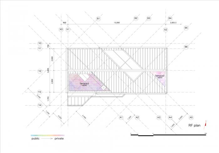 BIM建筑|神户“帽盒”之家,旋转45度的平面 BIM建筑|神户“帽盒”之家,旋转45度的平面