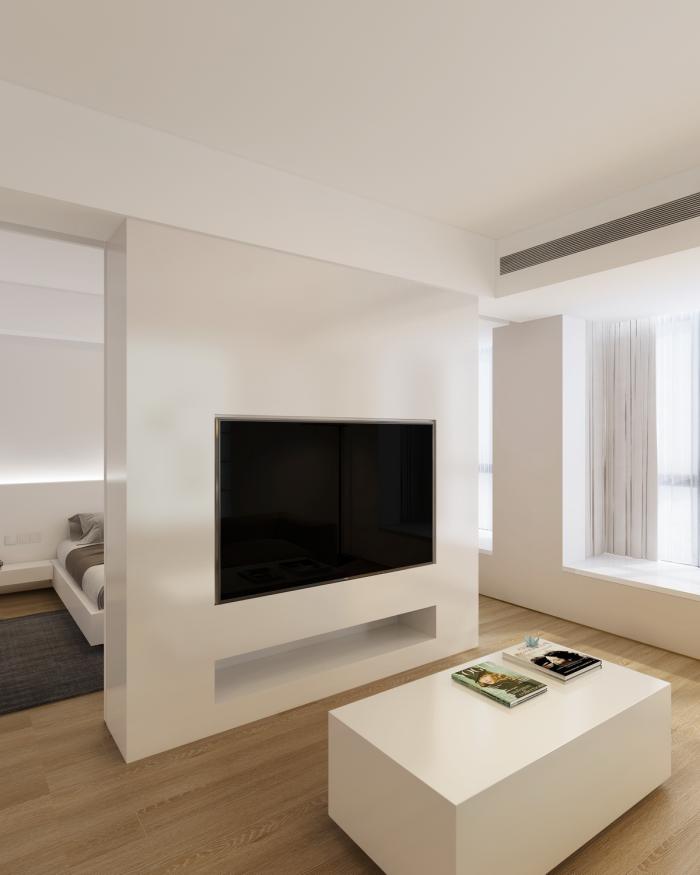 BIM建筑|46㎡北京旧房改造,90后单身女孩极简空间 / 无名创想联盟 BIM建筑|46㎡北京旧房改造,90后单身女孩极简空间 / 无名创想联盟