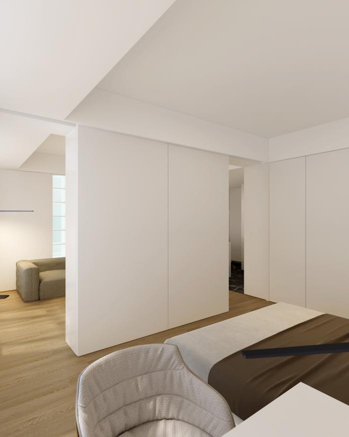 BIM建筑|46㎡北京旧房改造,90后单身女孩极简空间 / 无名创想联盟 BIM建筑|46㎡北京旧房改造,90后单身女孩极简空间 / 无名创想联盟