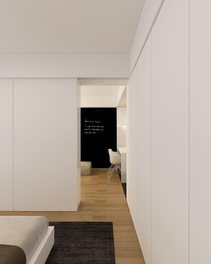 BIM建筑|46㎡北京旧房改造,90后单身女孩极简空间 / 无名创想联盟 BIM建筑|46㎡北京旧房改造,90后单身女孩极简空间 / 无名创想联盟