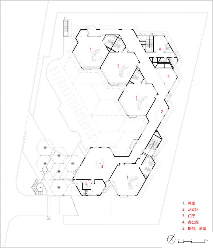 BIM建筑|简单几何勾勒而成的六边形“蜂巢”:杭州浦乐幼儿园杨家墩分园 / goa大象设计 BIM建筑|简单几何勾勒而成的六边形“蜂巢”:杭州浦乐幼儿园杨家墩分园 / goa大象设计
