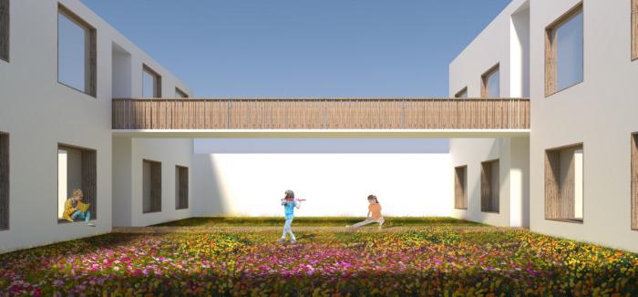 BIM建筑|捷克 LOŠBATES 小学设计竞标方案:延续 - 渗透 - 共享 / 平时建筑事务所 BIM建筑|捷克 LOŠBATES 小学设计竞标方案:延续 - 渗透 - 共享 / 平时建筑事务所