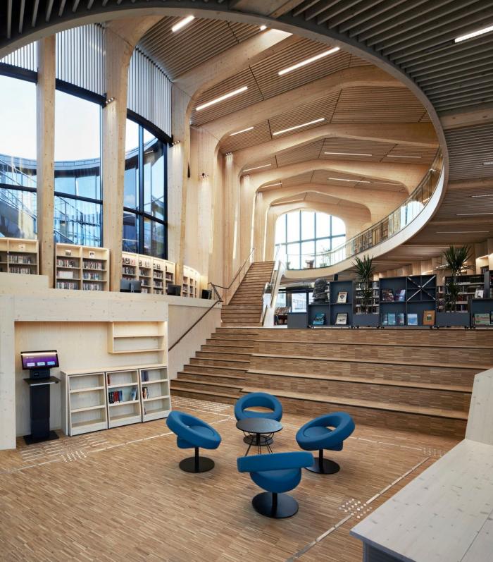 BIM建筑|挪威收藏图书馆:垂直木材编织出柔和立面 / Helen & Hard BIM建筑|挪威收藏图书馆:垂直木材编织出柔和立面 / Helen & Hard