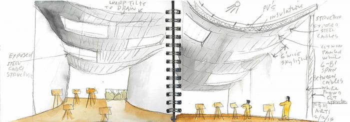 BIM建筑|轻盈飞动,绕古树而生,温特视觉艺术楼 / 斯蒂文·霍尔建筑事务所 BIM建筑|轻盈飞动,绕古树而生,温特视觉艺术楼 / 斯蒂文·霍尔建筑事务所