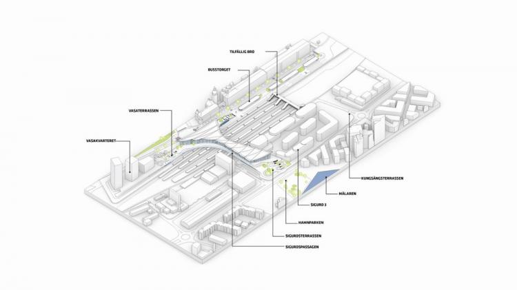 BIM建筑|用一叶屋顶整合的交通枢纽/BIG BIM建筑|用一叶屋顶整合的交通枢纽/BIG
