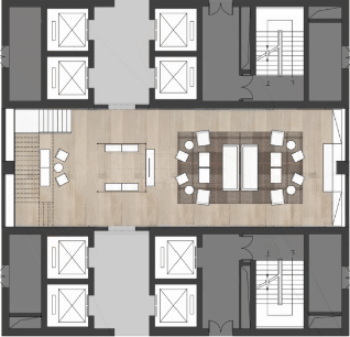 BIM建筑|七个小房子 · 高层青年公寓共享中庭改造 | 柒合设计 建筑鉴赏 第45张-BIM建筑网 BIM建筑|七个小房子 · 高层青年公寓共享中庭改造 | 柒合设计 建筑鉴赏 第45张