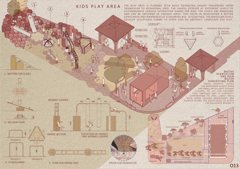 BIM建筑|钢筋水泥中的红色绿洲/PMA madhushala BIM建筑|钢筋水泥中的红色绿洲/PMA madhushala
