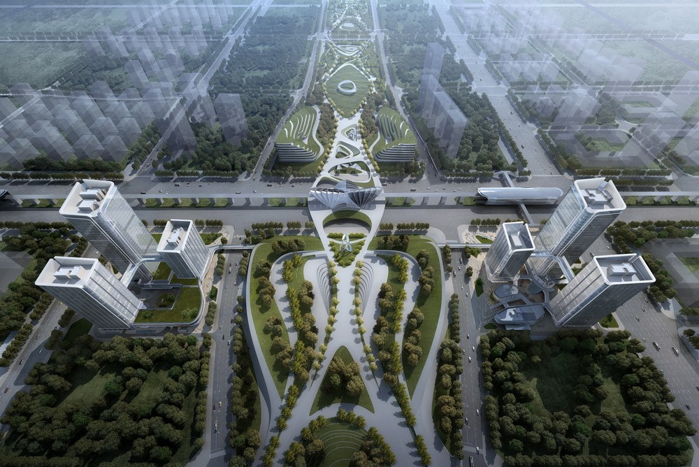 BIM建筑|招商蛇口西安丝路中心/上海三益 BIM建筑|招商蛇口西安丝路中心/上海三益