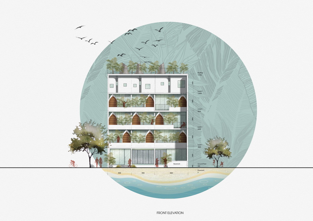 BIM建筑|如果,建筑是海浪:Le Bouton酒店/D1 Architectural Studio BIM建筑|如果,建筑是海浪:Le Bouton酒店/D1 Architectural Studio