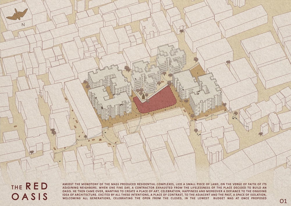 BIM建筑|钢筋水泥中的红色绿洲/PMA madhushala BIM建筑|钢筋水泥中的红色绿洲/PMA madhushala