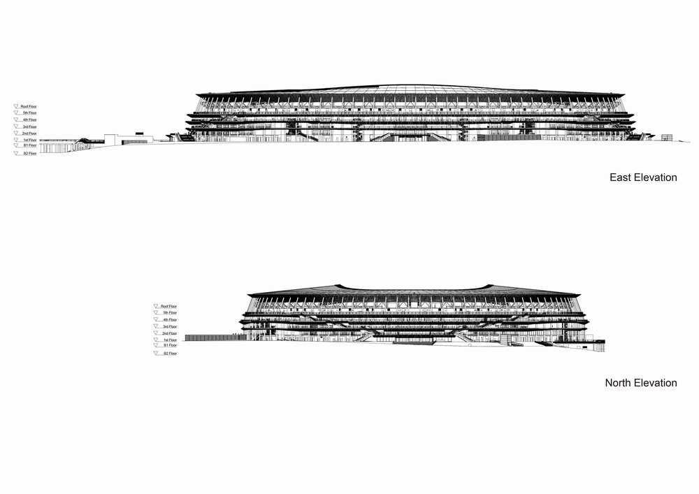 BIM建筑|【东京奥运会开幕】日本国立竞技场 / 大成建设 + 梓设计 + 隈研吾建筑都市设计事务所 BIM建筑|【东京奥运会开幕】日本国立竞技场 / 大成建设 + 梓设计 + 隈研吾建筑都市设计事务所