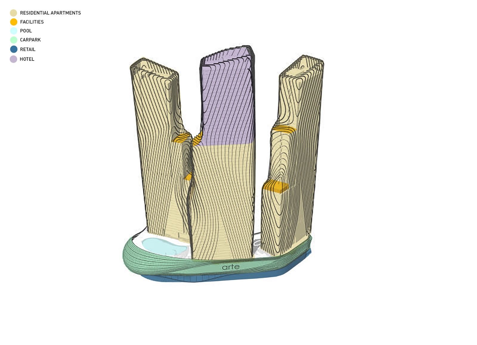 BIM建筑|Arté MK超高层住宅酒店综合体 / SPARK BIM建筑|Arté MK超高层住宅酒店综合体 / SPARK