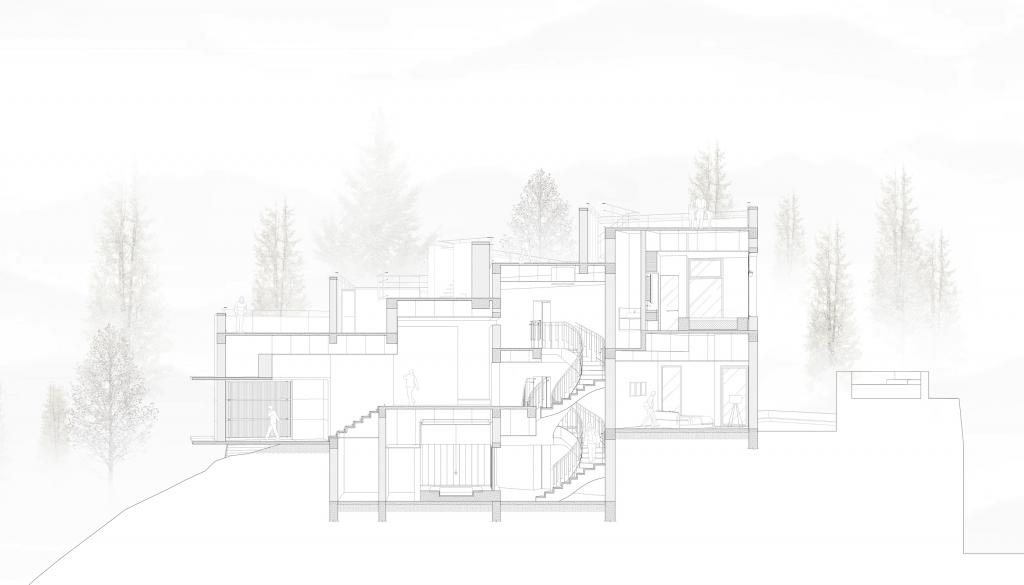BIM建筑|高山流水 松林里的红色石屋 / 素建筑设计事务所 BIM建筑|高山流水 松林里的红色石屋 / 素建筑设计事务所