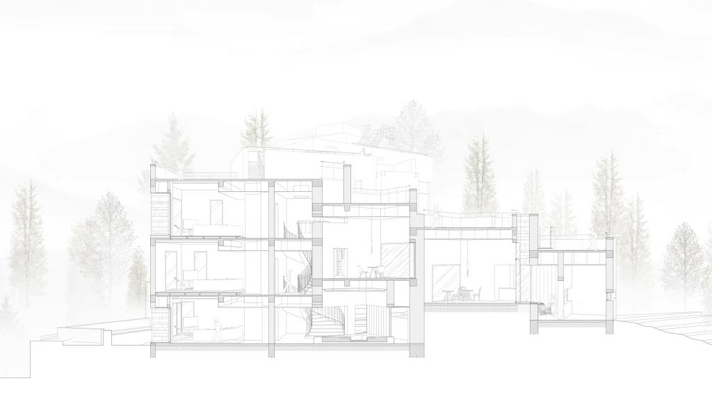 BIM建筑|高山流水 松林里的红色石屋 / 素建筑设计事务所 BIM建筑|高山流水 松林里的红色石屋 / 素建筑设计事务所