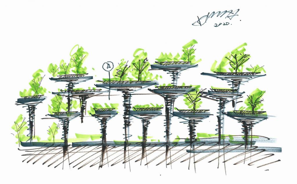 BIM建筑|日常风景下自然生长的空间:“伞之丘”生活方式集合店 / line+建筑事务所+gad BIM建筑|日常风景下自然生长的空间:“伞之丘”生活方式集合店 / line+建筑事务所+gad