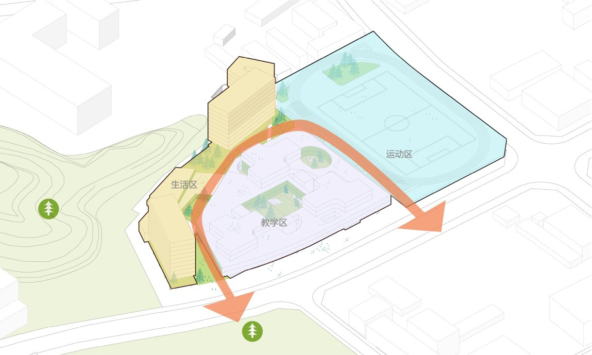 BIM建筑|山间学堂:深圳市第三十三高级中学(中标候选方案) / 上海华都建筑规划设计有限公司 BIM建筑|山间学堂:深圳市第三十三高级中学(中标候选方案) / 上海华都建筑规划设计有限公司