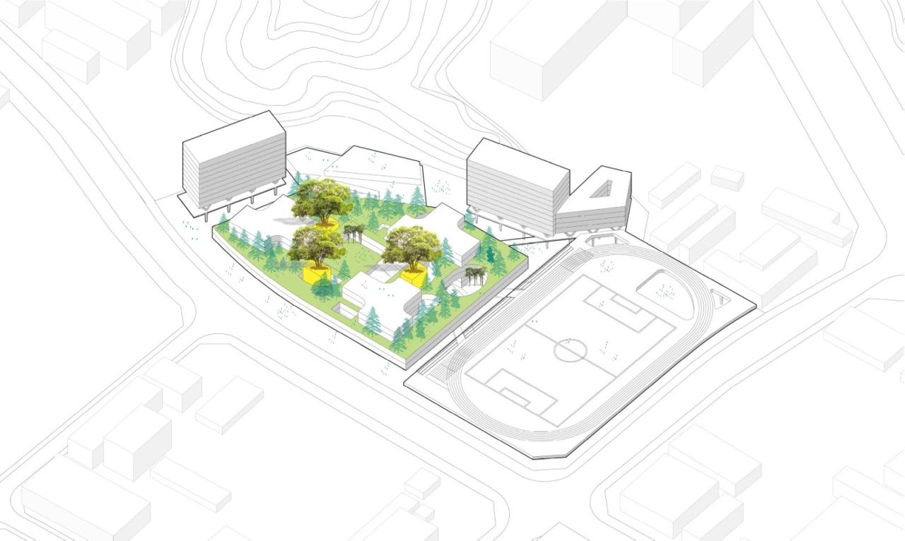 BIM建筑|山间学堂:深圳市第三十三高级中学(中标候选方案) / 上海华都建筑规划设计有限公司 BIM建筑|山间学堂:深圳市第三十三高级中学(中标候选方案) / 上海华都建筑规划设计有限公司