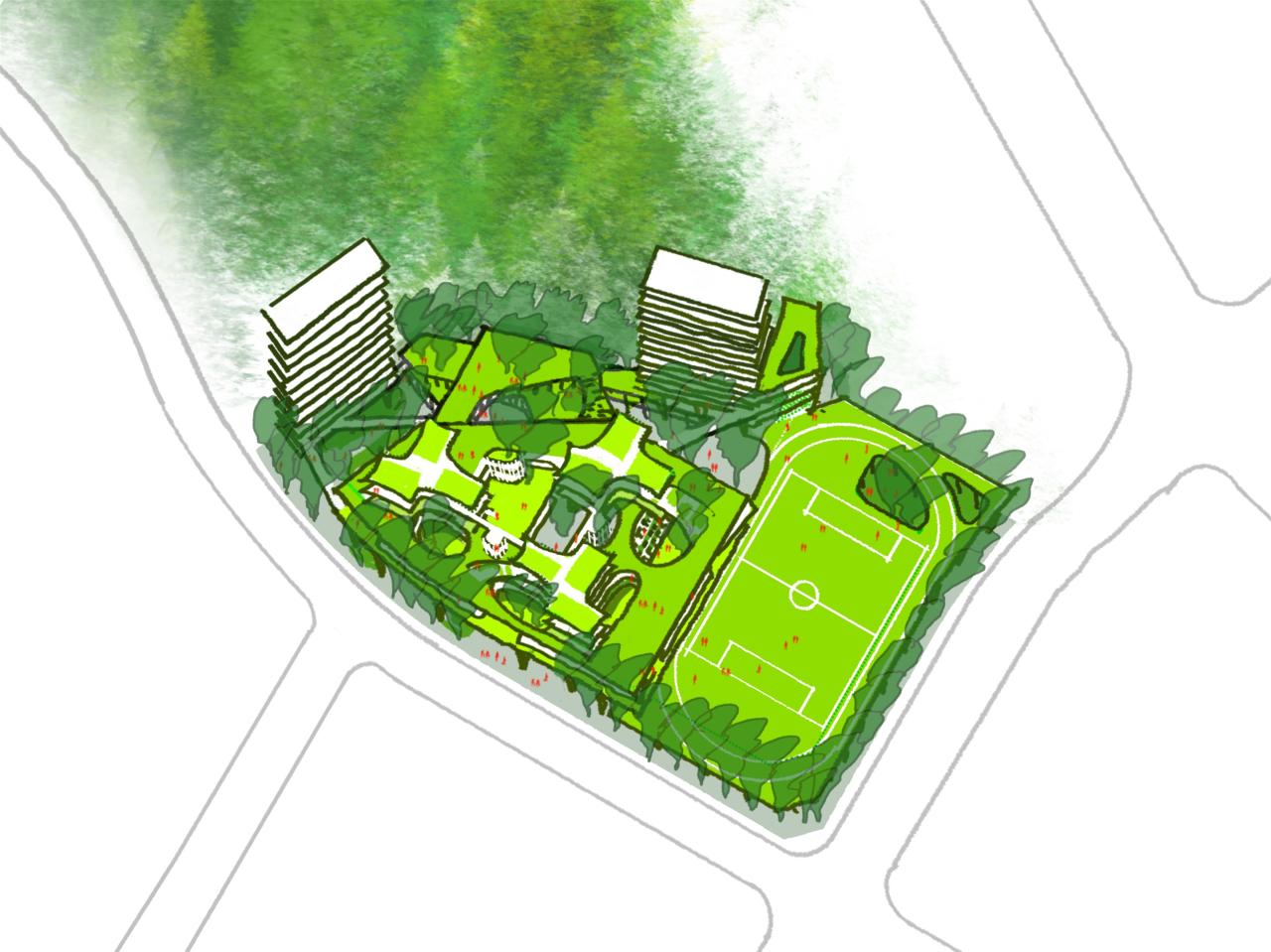 BIM建筑|山间学堂:深圳市第三十三高级中学(中标候选方案) / 上海华都建筑规划设计有限公司 BIM建筑|山间学堂:深圳市第三十三高级中学(中标候选方案) / 上海华都建筑规划设计有限公司