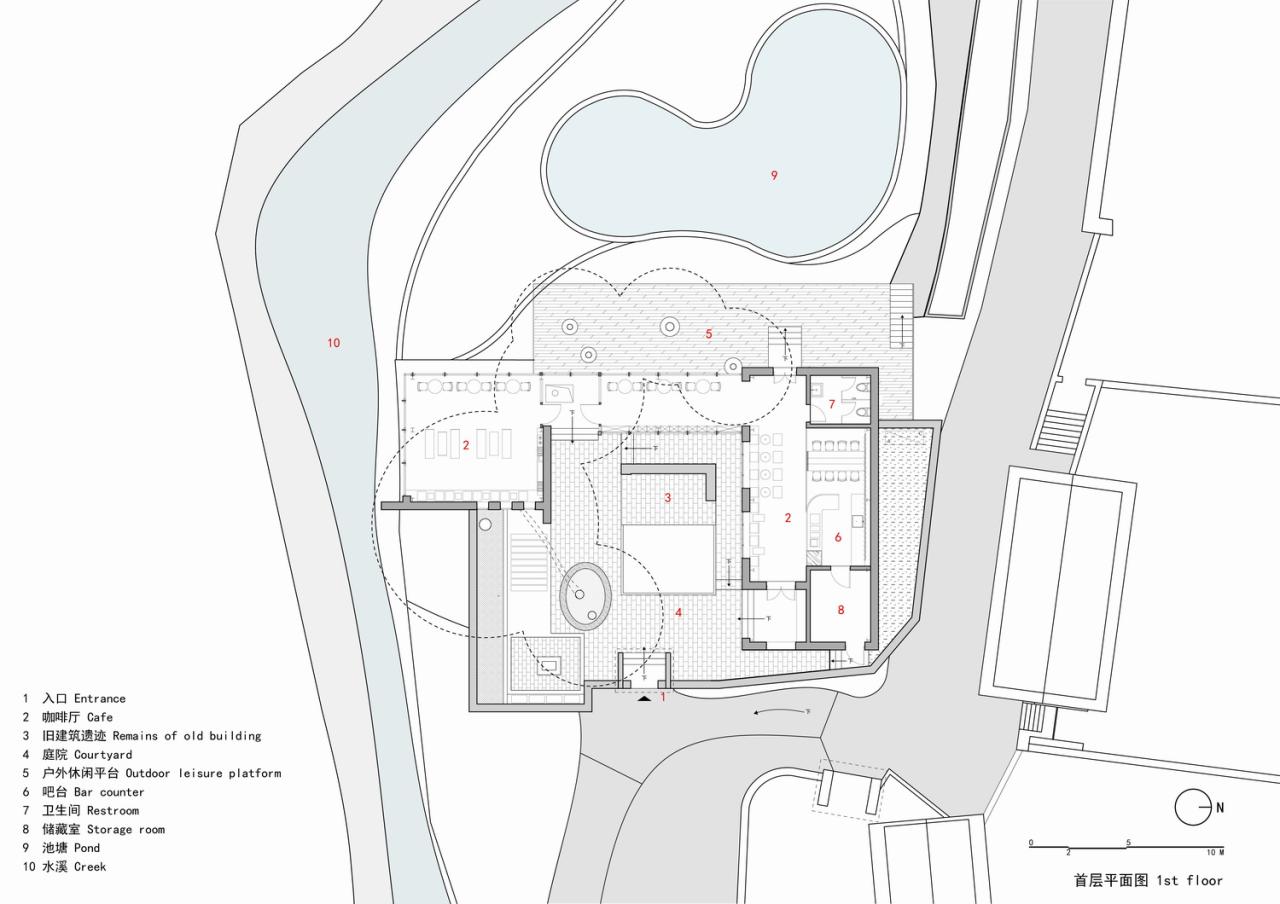 BIM建筑|与树和老土墙共生——军械库咖啡 / 三文建筑 BIM建筑|与树和老土墙共生——军械库咖啡 / 三文建筑